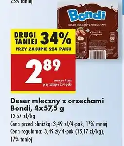 Biedronka Deser mleczny z orzechami Bondi oferta