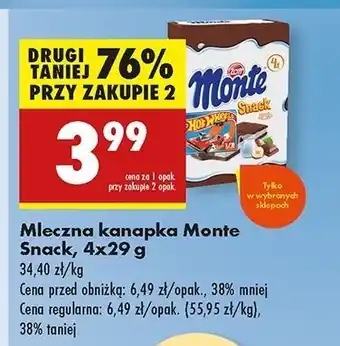 Biedronka Baton mleczny Zott Monte Snack oferta