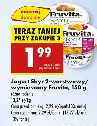 Biedronka Jogurt mango marakuja Fruvita Skyr oferta