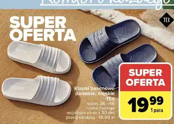 Carrefour Klapki basenowe męskie rozm. 36-46 Tex oferta