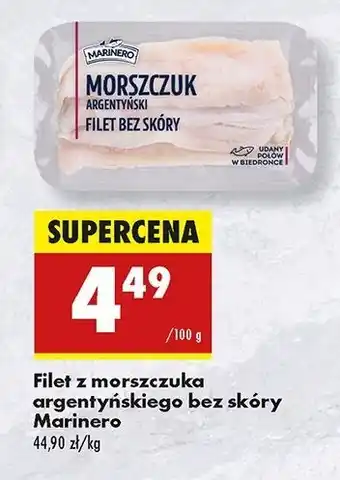 Biedronka Morszczuk argentyński filet bez skóry Marinero oferta