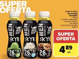 Carrefour Jogurt ciastko z czekoladą Bakoma Men Skyr Protein oferta