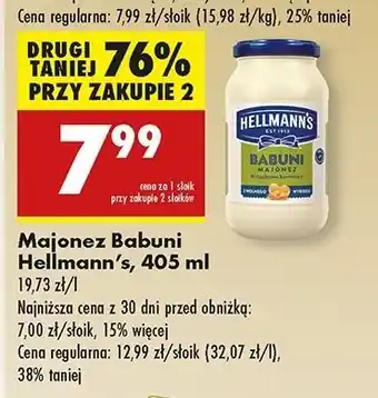 Biedronka Majonez babuni Hellmann's oferta