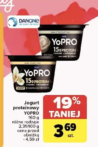 Carrefour Jogurt proteinowy straciatella Danone Yopro oferta