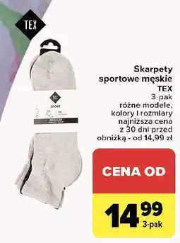 Carrefour Skarpety męskie sportowe Tex oferta