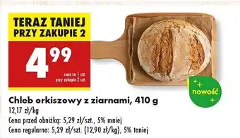 Biedronka Chleb orkiszowy z ziarnami oferta