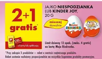 Biedronka Jajko z niespodzianką Kinder Joy oferta