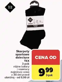 Carrefour Skarpety dziecięce sportowe Tex oferta