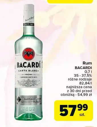 Carrefour Rum Bacardi Carta Blanca oferta