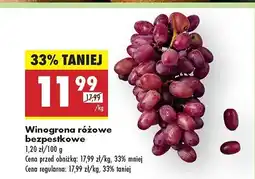 Biedronka Winogrona różowe bezpestkowe oferta