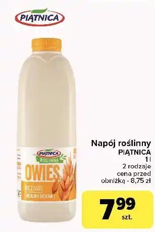 Carrefour Napój owsiany Piątnica Roślinna oferta