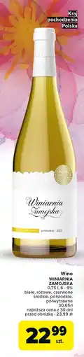 Carrefour Wino Winiarnia Zamojska Gruszka oferta