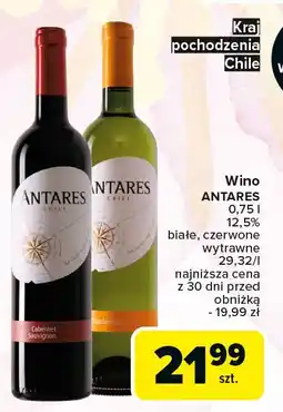 Carrefour Wino czerwone wytrawne Antares Carmenere oferta