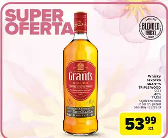 Carrefour Whisky Grant's Triple Wood oferta