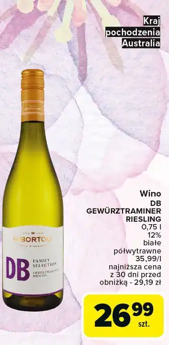 Carrefour Wino De Bortoli Gewurztraminer Riesling oferta