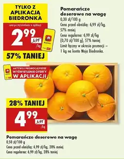 Biedronka Pomarańcze deserowe oferta