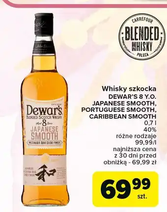 Carrefour Whisky Dewar's 8 Caribbean Smooth oferta