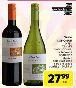 Carrefour Wino Cono Sur Bicicleta Sauvignon Blanc oferta