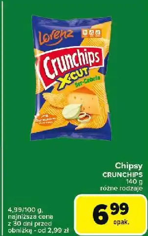 Carrefour Express Chipsy ser-cebula Crunchips X-Cut oferta