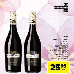 Carrefour Wino Mogen David Blackberry oferta