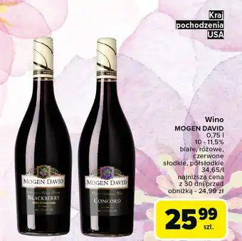 Carrefour Wino Mogen David Blackberry oferta