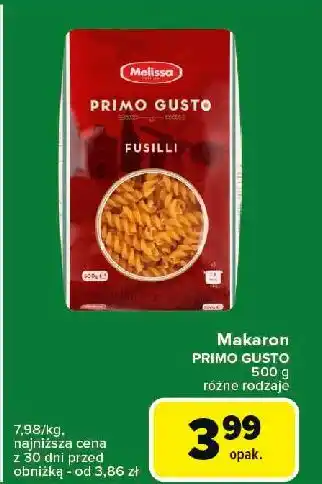 Carrefour Express Makaron fusilli Melissa Primo Gusto oferta