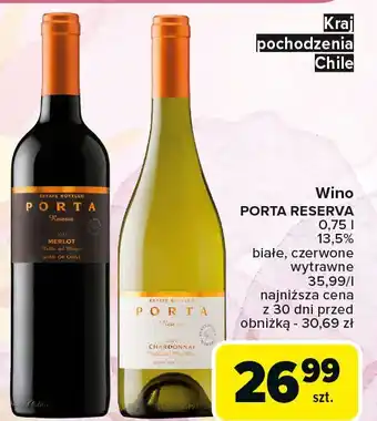 Carrefour Wino Porta Chardonnay oferta