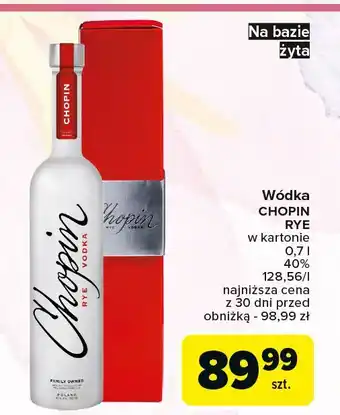 Carrefour Wódka kartonik Chopin Rye oferta