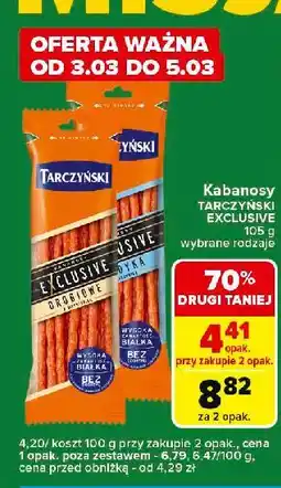 Carrefour Express Kabanosy z indyka Tarczyński Exclusive oferta