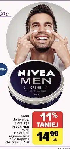 Carrefour Krem do twarzy i ciała Nivea Men Creme oferta