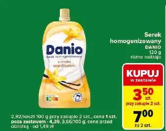 Carrefour Express Serek wanilia saszetka Danone Danio oferta