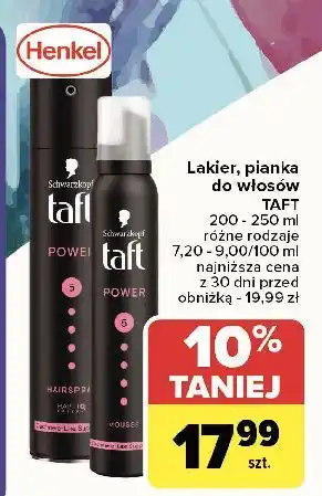 Carrefour Pianka do włosów Taft Power oferta