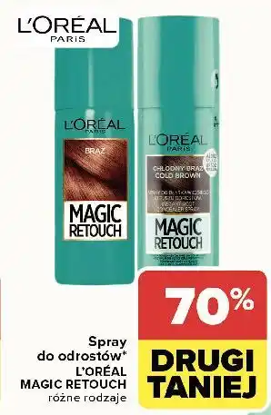 Carrefour Spray do retuszu odrostów chłodny brąz L'oreal Magic Retouch oferta