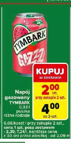 Carrefour Express Napój jabłko-arbuz Tymbark Gazzzowana oferta