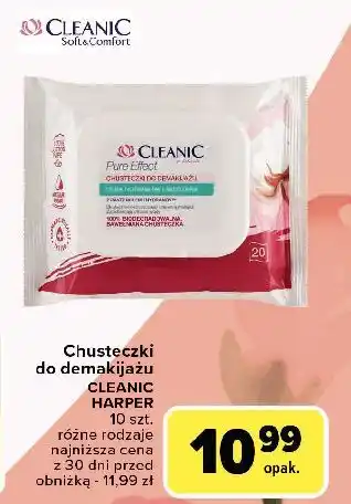 Carrefour Chusteczki do demakijażu cera wrażliwa i sucha Cleanic oferta