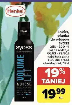 Carrefour Lakier do włosów Syoss Volume Lift oferta