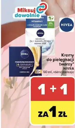 Carrefour Krem przeciwzmarszczkowy + rewitalizujący z olejkiem awokado 55+ noc Nivea oferta