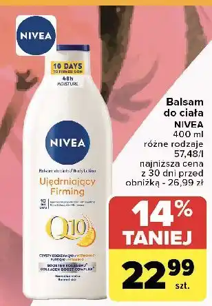 Carrefour Balsam do ciała ujędrniający Nivea Q10 oferta