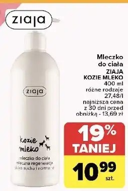 Carrefour Mleczko do ciała Ziaja Kozie Mleko oferta