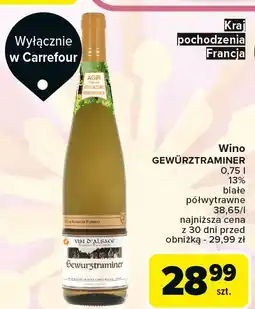 Carrefour Wino wytrawne Gewurztraminer oferta