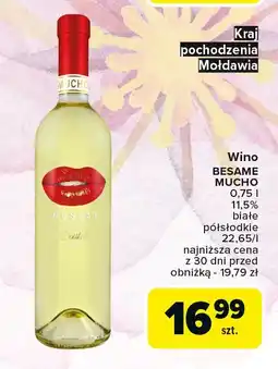 Carrefour Wino Besame Mucho Muscat Blanc oferta