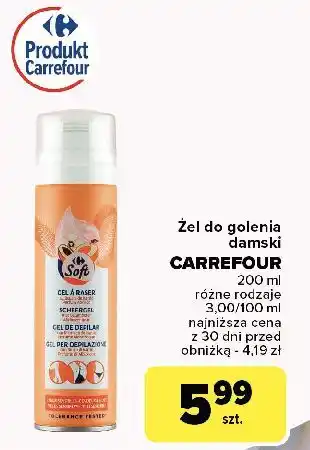 Carrefour Żel do golenia Carrefour Soft oferta