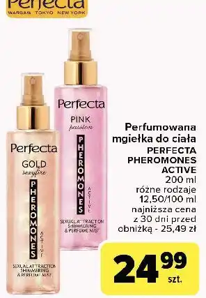 Carrefour Mgiełka rozświetlająca pink passion Perfecta Pheromones Active oferta