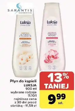 Carrefour Płyn do kąpieli rose & milk proteins Luksja Creamy Soft oferta