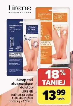 Carrefour Skarpetki złuszczające regenerujące wygładzające Lirene Dermoprogram oferta