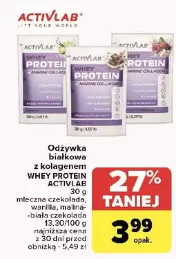 Carrefour Odżywka białkowa o smaku malina z białą czekoladą Activlab oferta