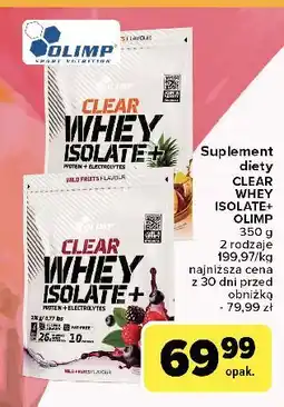 Carrefour Białko wild fruits Olimp Clear Whey Isolate+ oferta