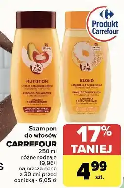 Carrefour Szampon do włosów z ekstraktem awokado i masłem shea Carrefour Soft oferta