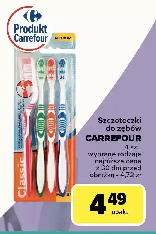 Carrefour Szczoteczki do zębów medium Carrefour Soft oferta