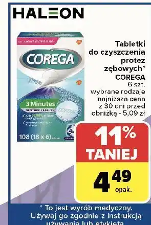 Carrefour Tabletki do czyszczenia protez Corega Tabs oferta